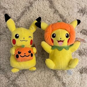 Pikachu Pumpkin Plush Set of 2